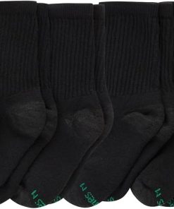 Alternative view of Hanes Kids' Uniform Crew Socks Pack. 10-pack. Moisture-wicking. Cushioned. Stretch Kids' Socks for School