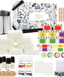 Complete Candle Making Kits for Adults Beginners. DIY Candle Making Supplies Include Soy Wax.Wax Melter.Scents.Dyes.Wicks.Wicks Sticker.Candle Tins & More-Full Candle Maker Set - Arts & Crafts Kits
